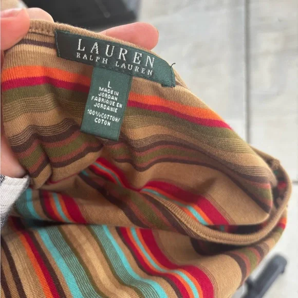 Ralph Lauren Orange Brown Flutter Sleeve Sundress - Picture 3 of 3